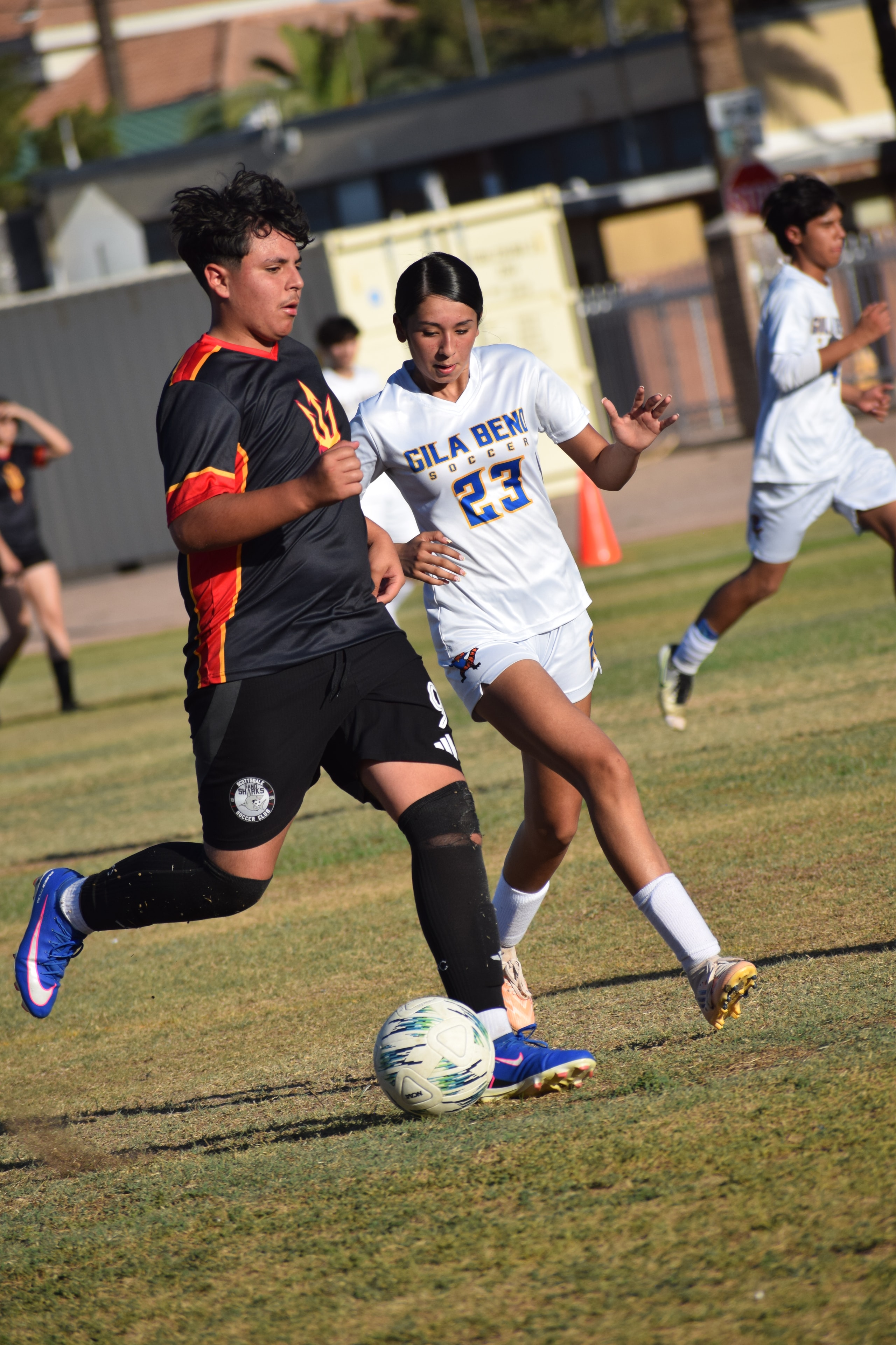 Soccer athlete action shot